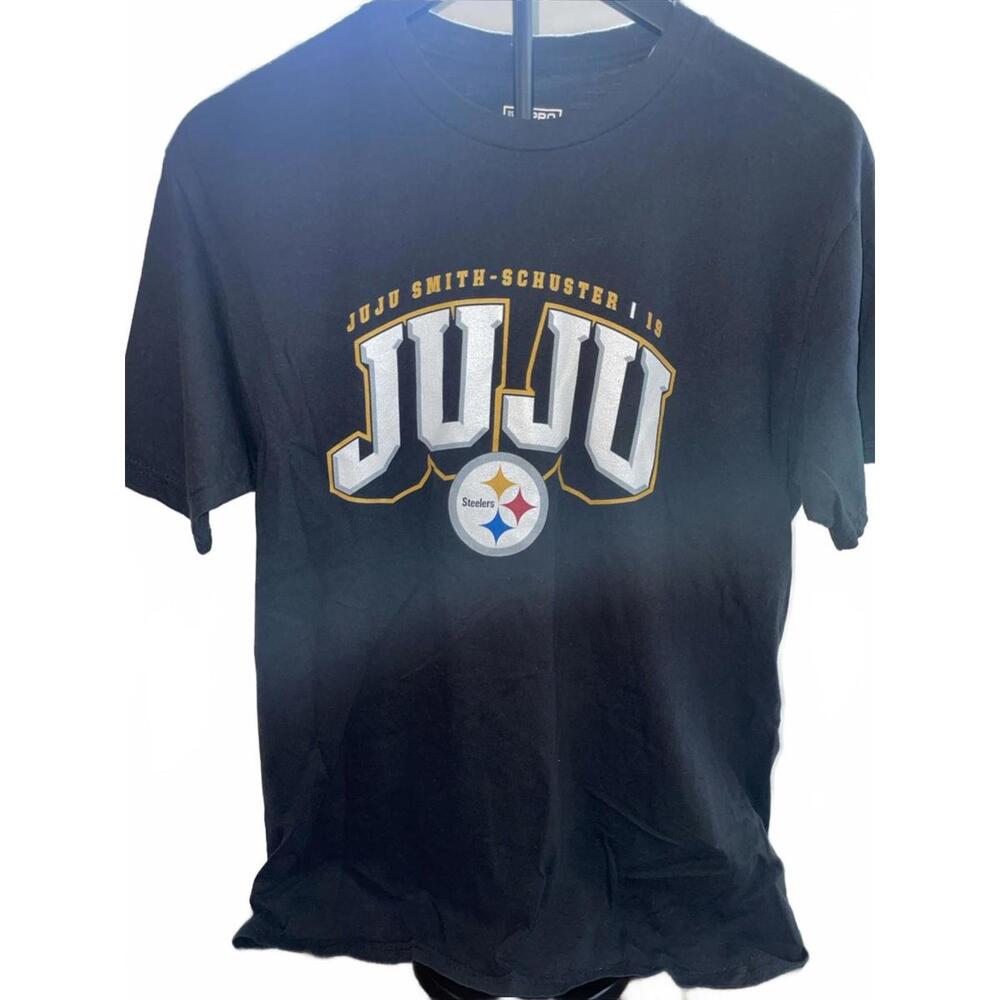 NFL JuJu Smith-Schuster Men's MEDIUM Tee Shirt T-Shirt Pittsburgh Steelers BLACK